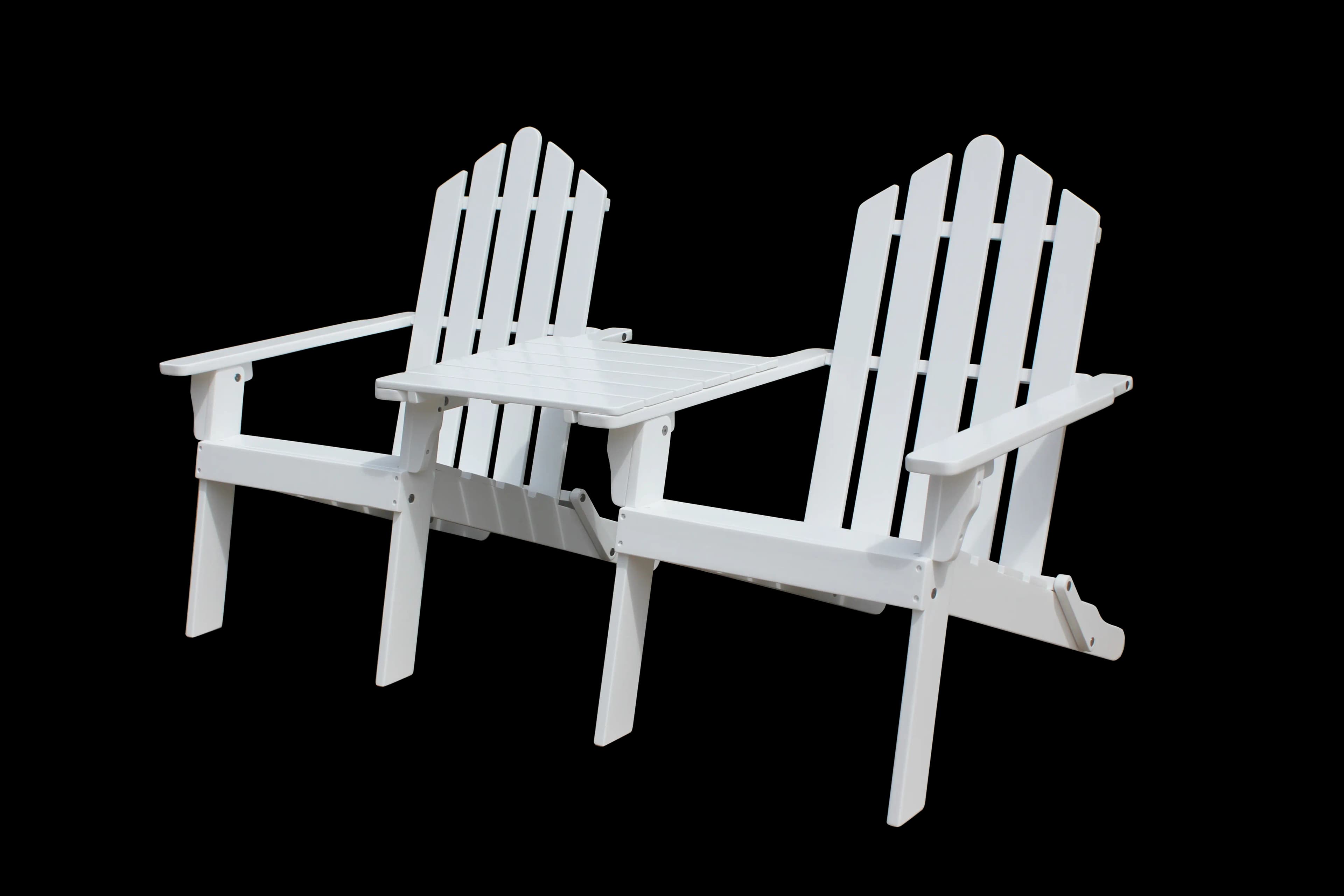 COASTAL WHITE ADIRONDACK LOVE SEAT