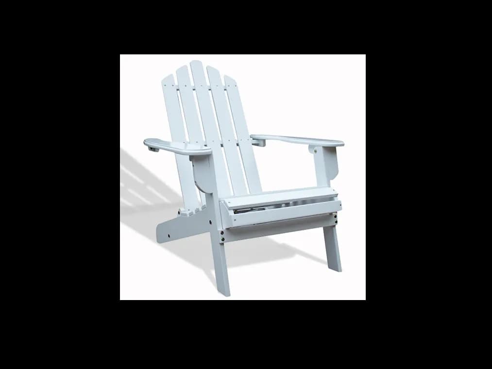 COASTAL WHITE FOLDING ADIRONDACK CHAIR