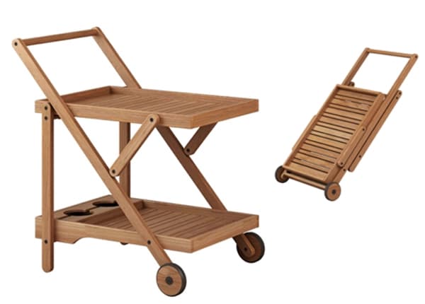 SUITCASE FOLDABLE TEA TRAY