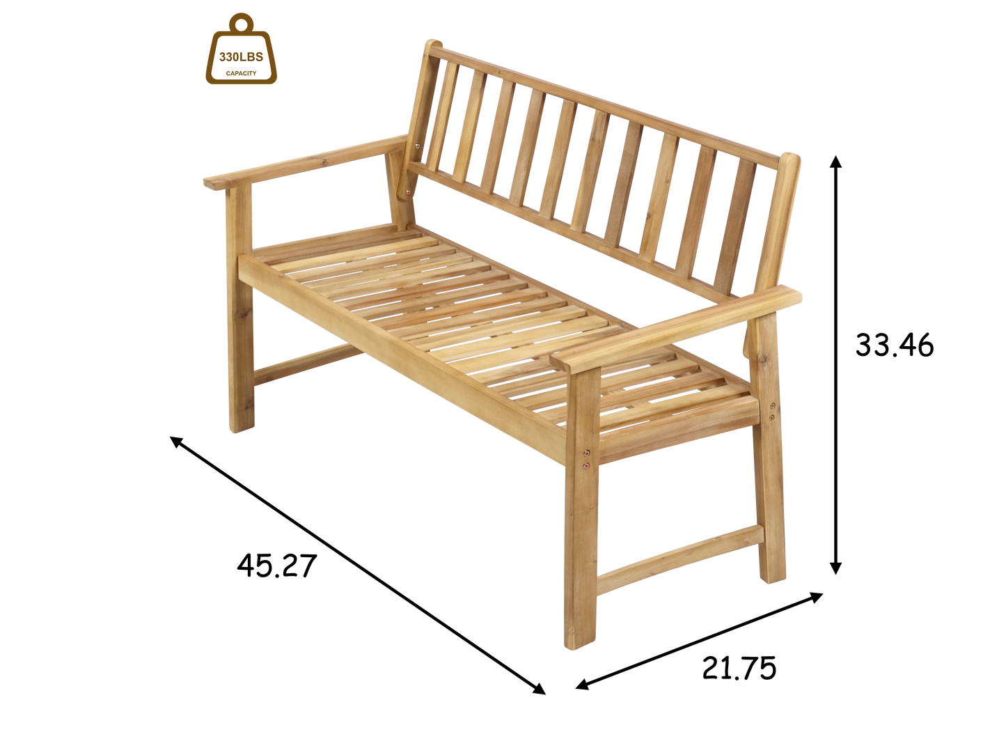Abbey 2 Seater Bench