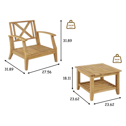 3 PCS Fair Oak Set