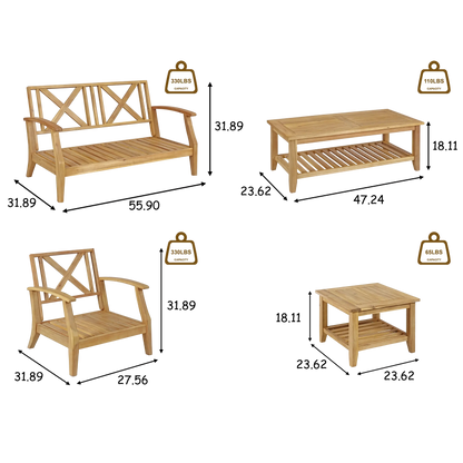 5 PCS Fair Oak Set