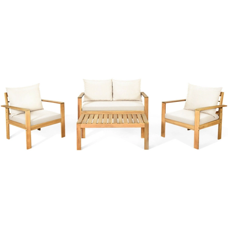 PRIMO WOODEN SOFA SET OF 4PCS 1